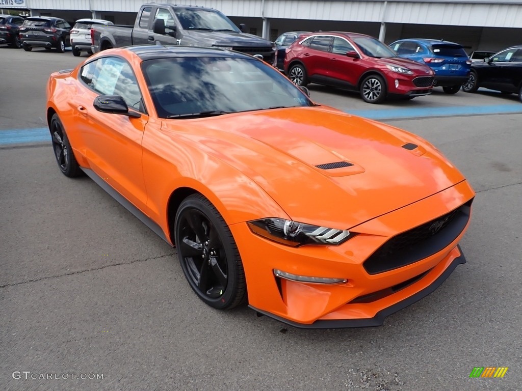 Twister Orange Tri-Coat 2021 Ford Mustang EcoBoost Fastback Exterior Photo #141765644