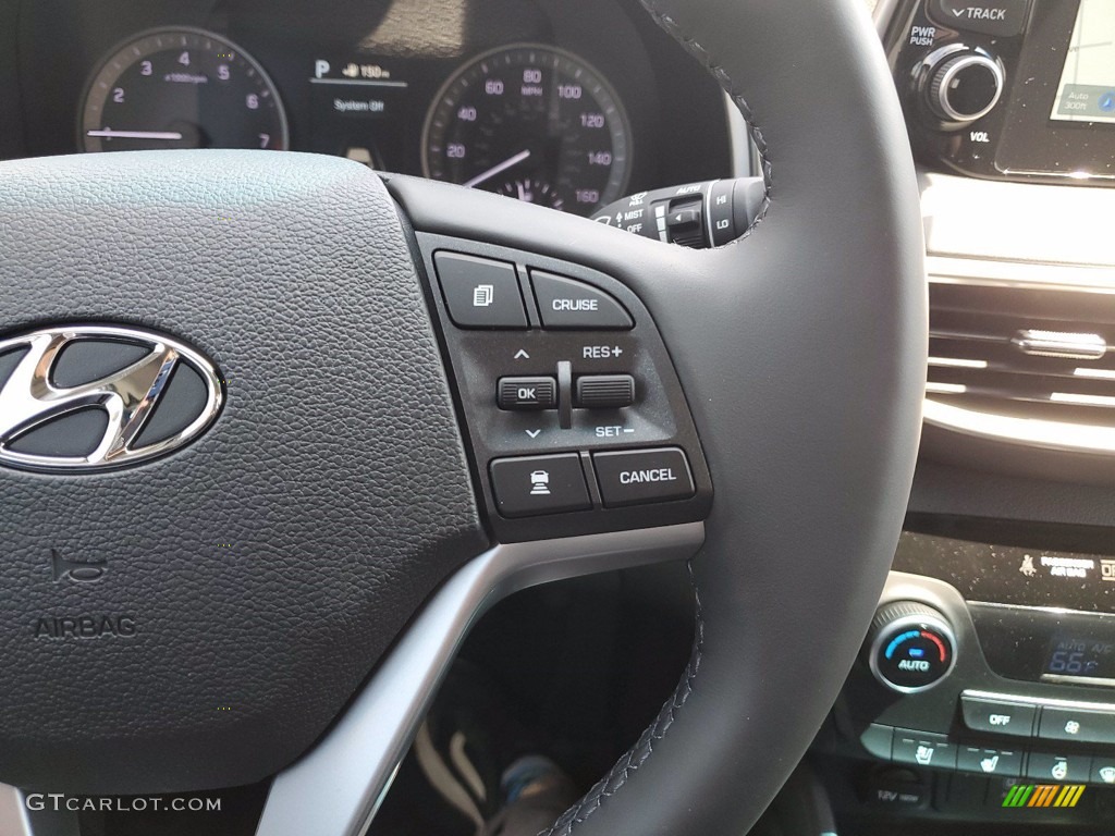 2021 Hyundai Tucson Ulitimate Black Steering Wheel Photo #141767702