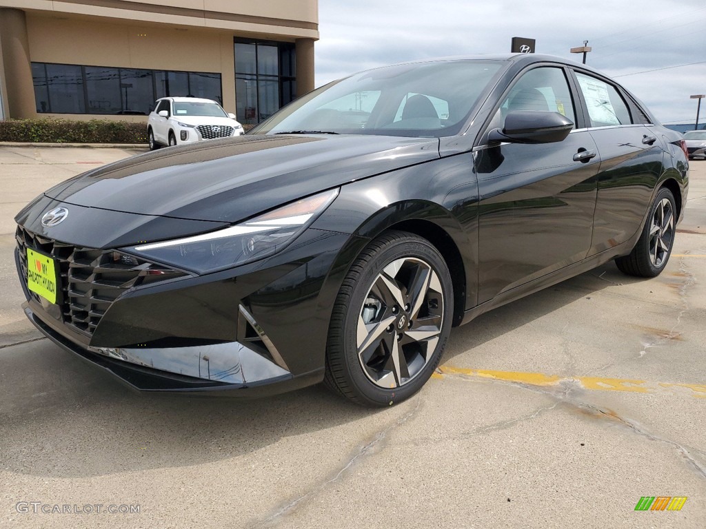 2021 Elantra Limited - Phantom Black / Black photo #2