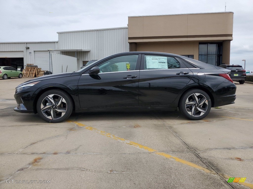 2021 Elantra Limited - Phantom Black / Black photo #7