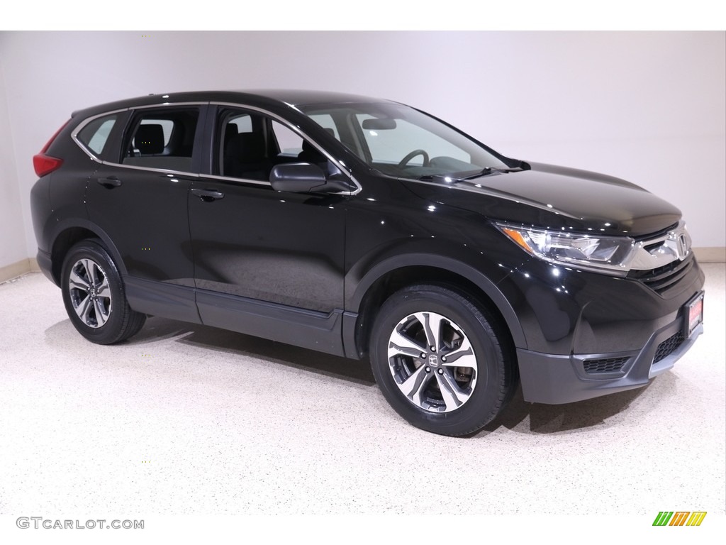 2018 CR-V LX AWD - Crystal Black Pearl / Black photo #1