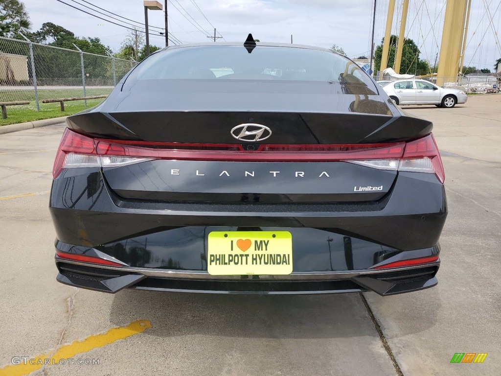 2021 Elantra Limited - Phantom Black / Black photo #8
