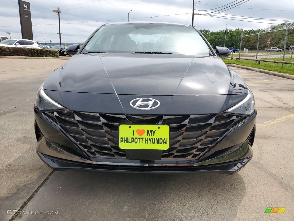 2021 Elantra Limited - Phantom Black / Black photo #9