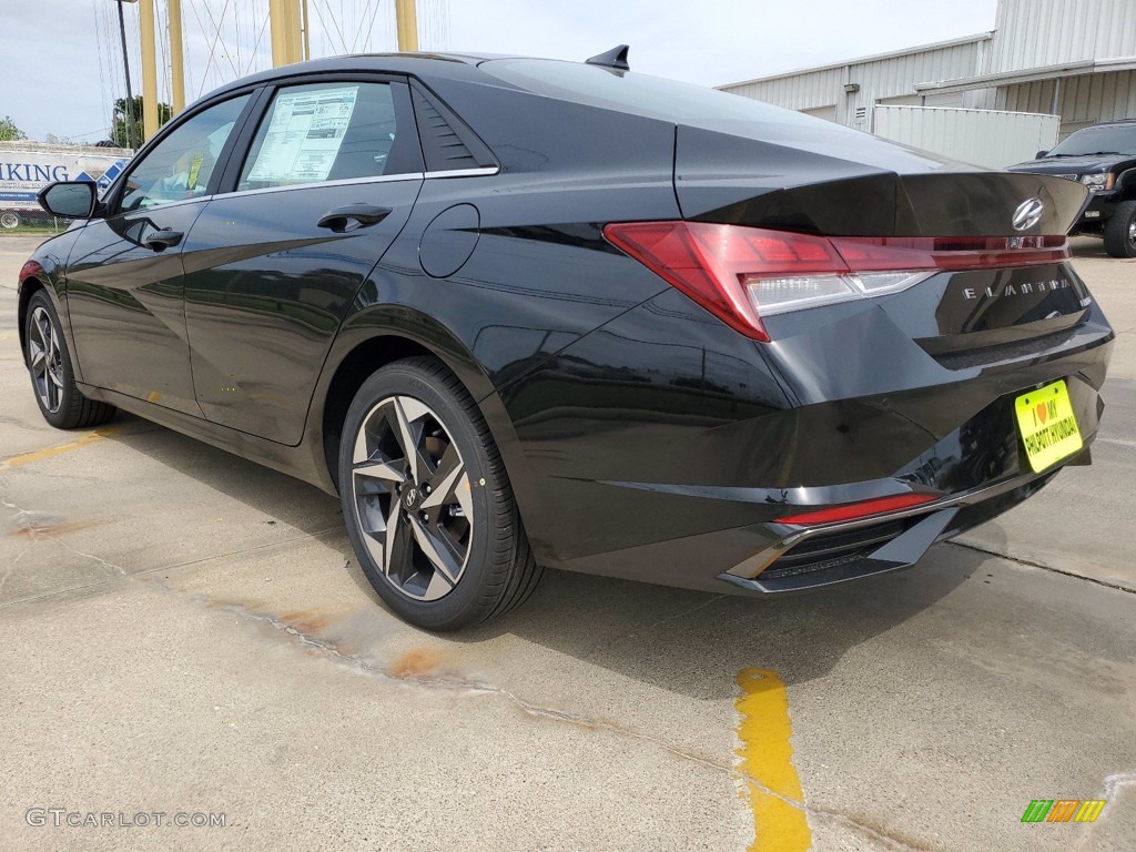 2021 Elantra Limited - Phantom Black / Black photo #11
