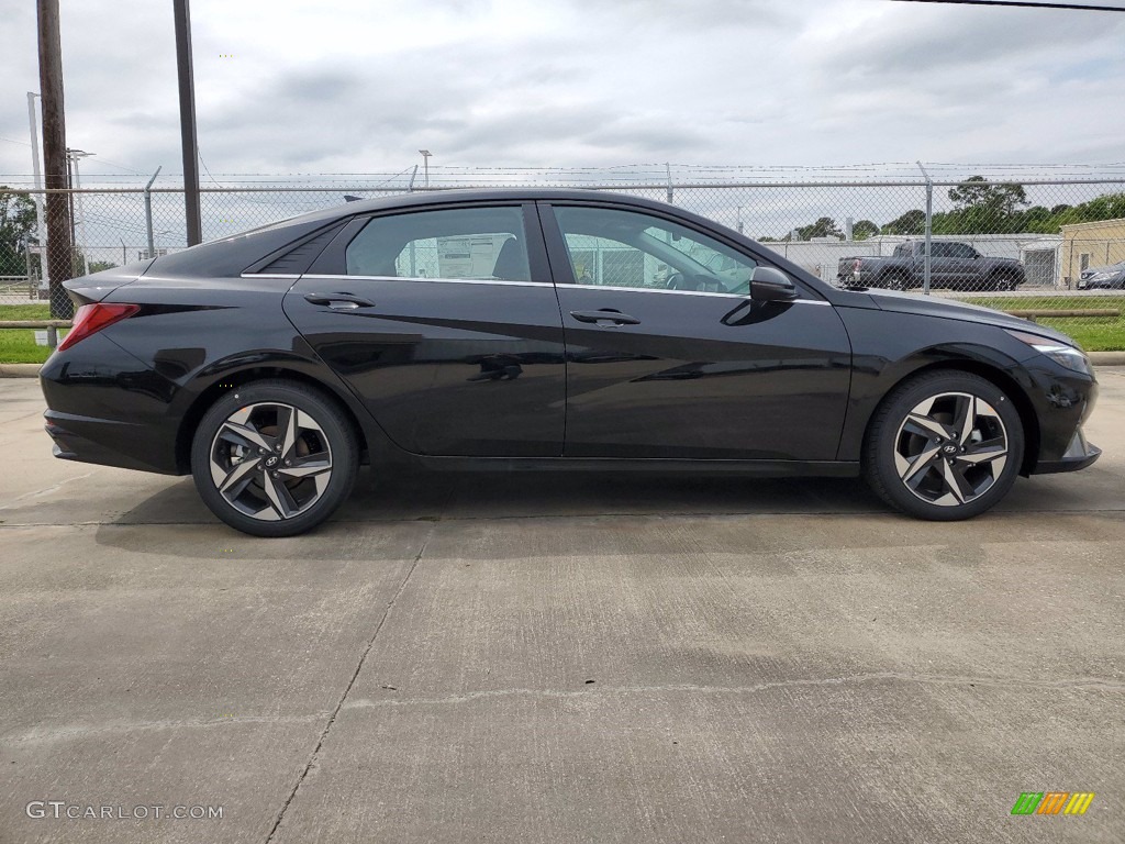 2021 Elantra Limited - Phantom Black / Black photo #12