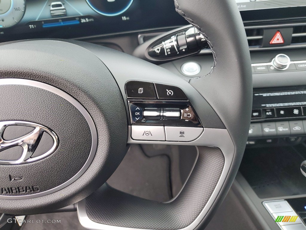 2021 Elantra Limited - Phantom Black / Black photo #17