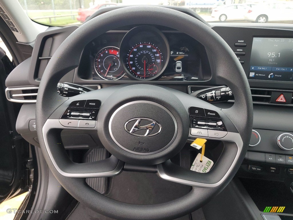 2021 Elantra SE - Phantom Black / Black photo #15