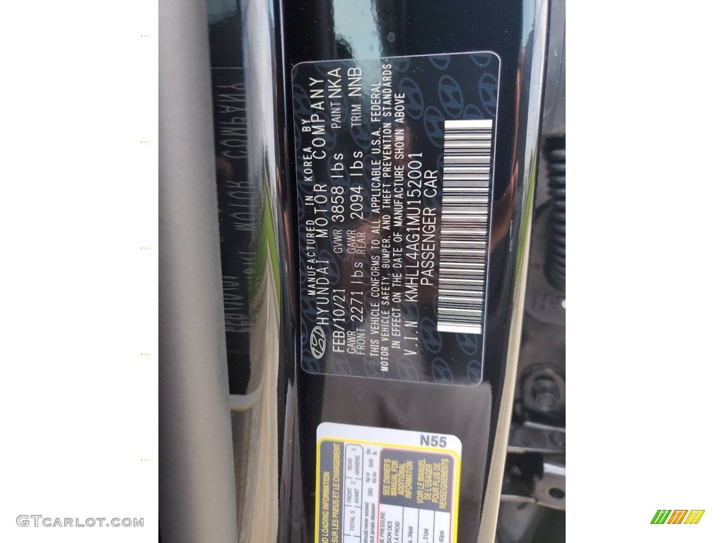 2021 Elantra SE - Phantom Black / Black photo #25