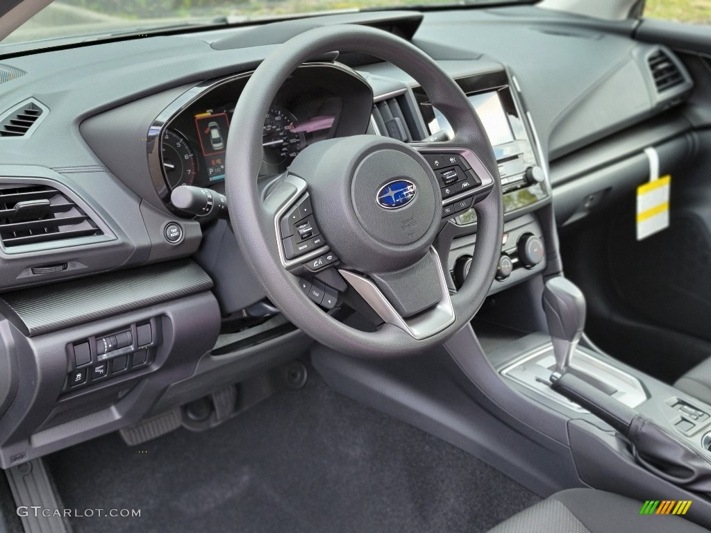 2021 Subaru Impreza Premium Sedan Black Steering Wheel Photo #141770279