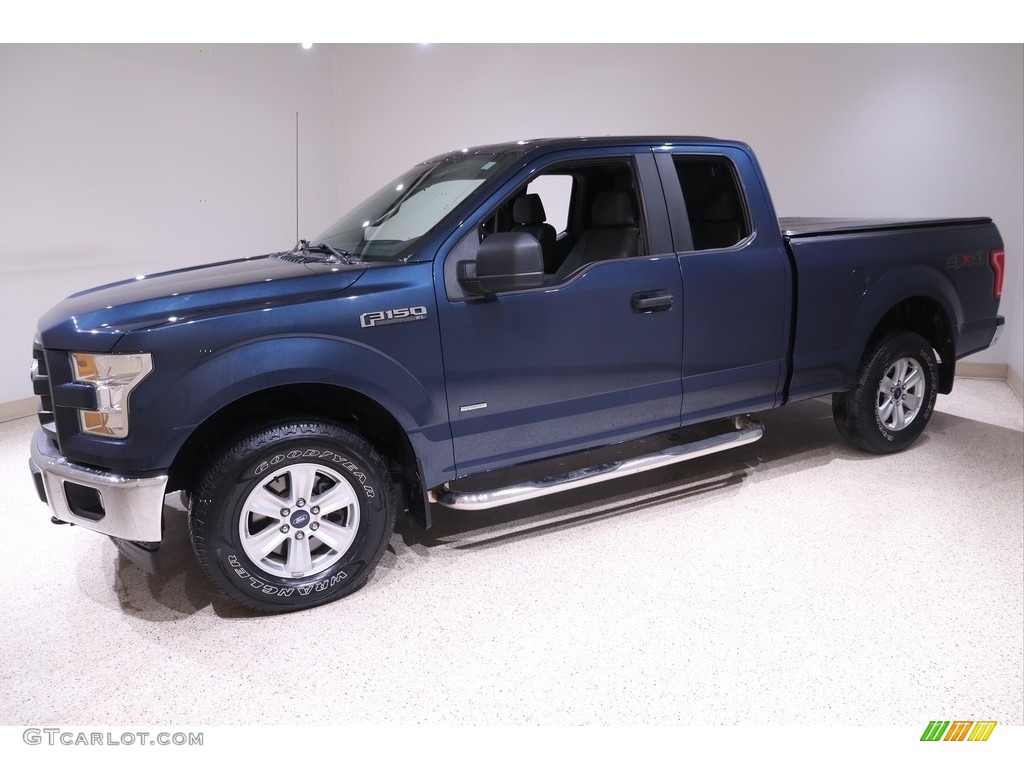 2017 F150 XL SuperCab 4x4 - Blue Jeans / Earth Gray photo #3