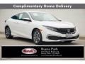 White Orchid Pearl 2019 Honda Civic LX Coupe