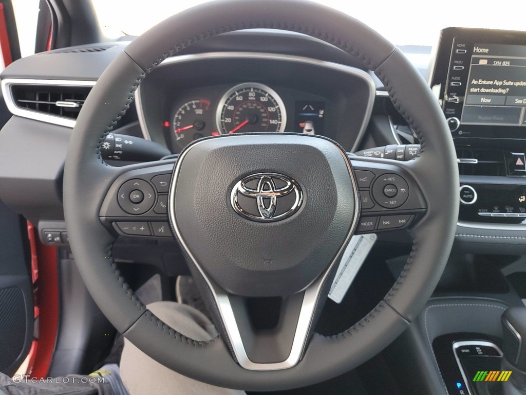 2021 Toyota Corolla Hatchback SE Black Steering Wheel Photo #141773393