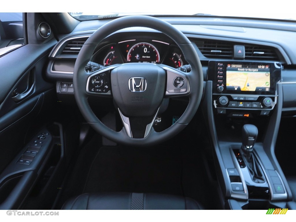 2021 Honda Civic Sport Touring Hatchback Black Steering Wheel Photo #141776669