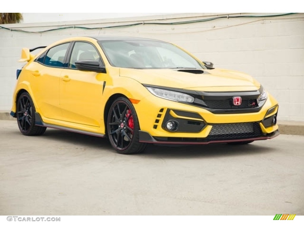 Limited Edition Phoenix Yellow 2021 Honda Civic Type R Limited Edition Exterior Photo #141776744