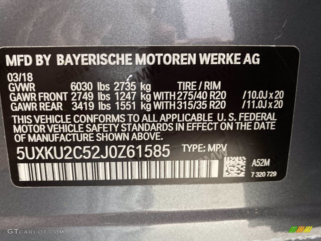 2018 X6 xDrive35i - Space Gray Metallic / Black photo #37