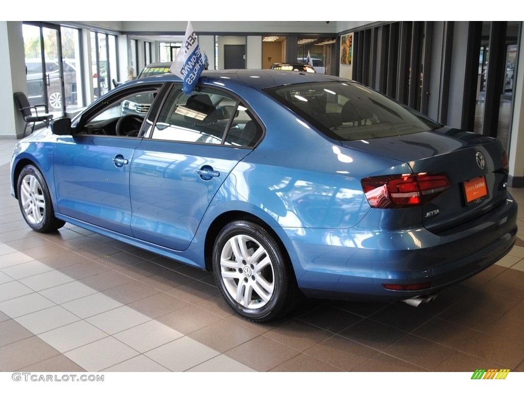 2018 Jetta S - Silk Blue Metallic / Black/Palladium Gray photo #6