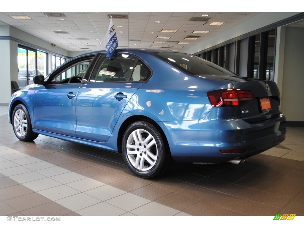 2018 Jetta S - Silk Blue Metallic / Black/Palladium Gray photo #7