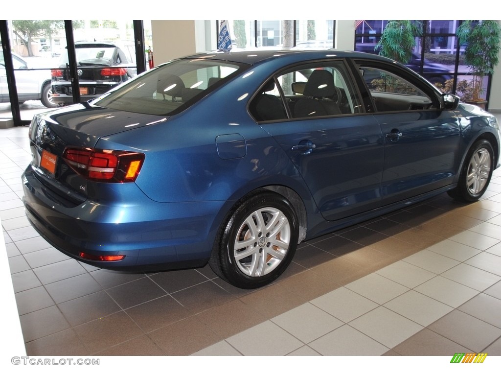 2018 Jetta S - Silk Blue Metallic / Black/Palladium Gray photo #9