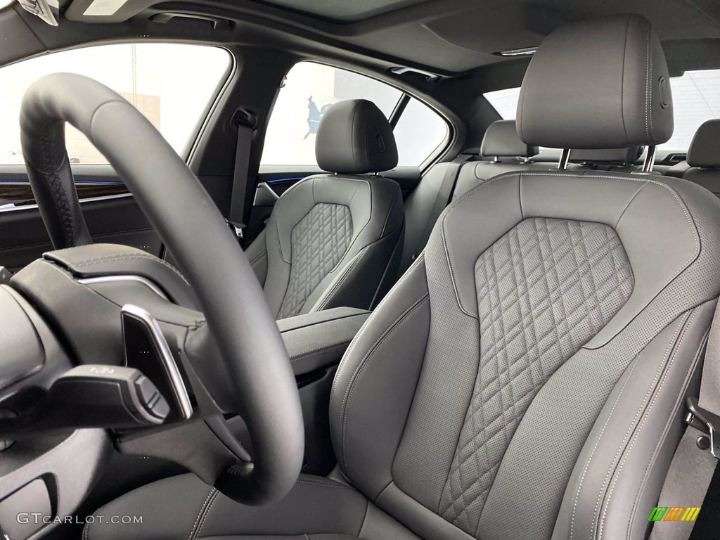 Black Interior 2021 BMW 5 Series 530e Sedan Photo #141778148