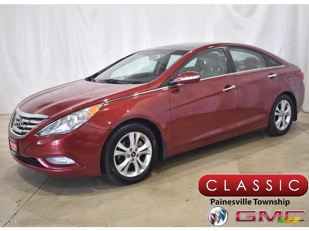 2012 Sonata Limited - Sparkling Ruby Red / Camel photo #1