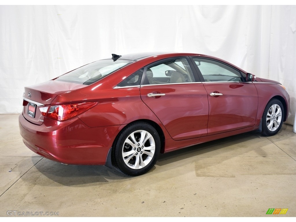 2012 Sonata Limited - Sparkling Ruby Red / Camel photo #2
