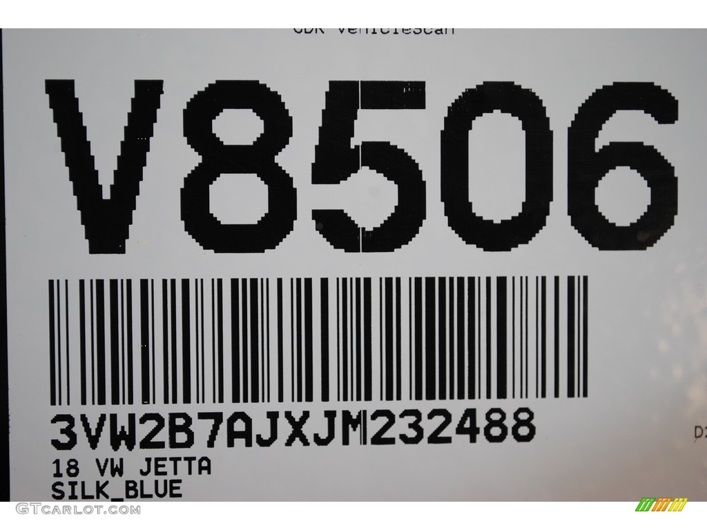2018 Jetta S - Silk Blue Metallic / Black/Palladium Gray photo #20