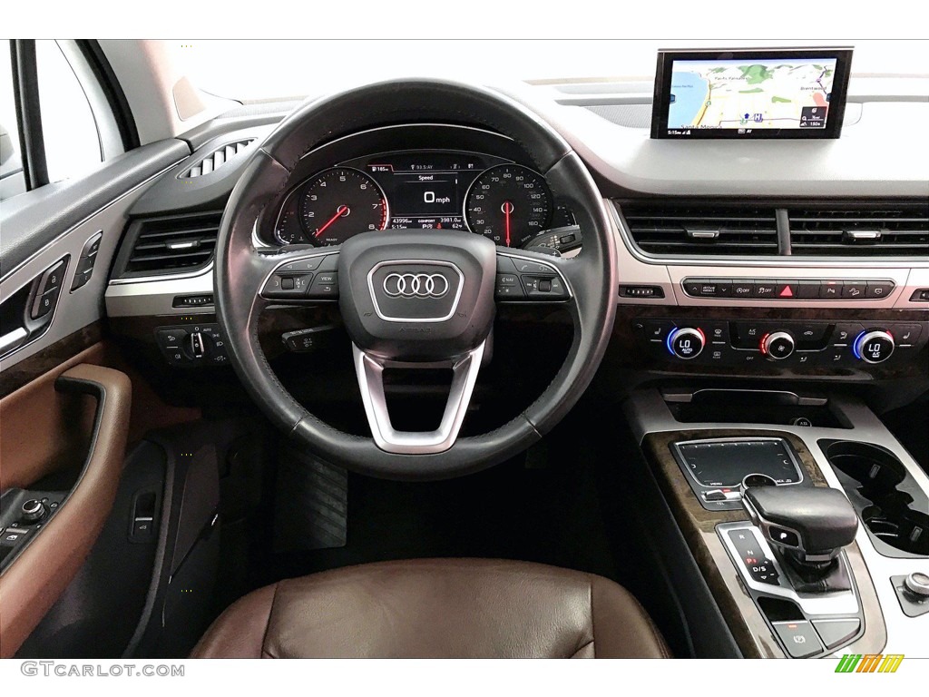 2018 Audi Q7 3.0 TFSI Premium Plus quattro Nougat Brown Dashboard Photo #141778634