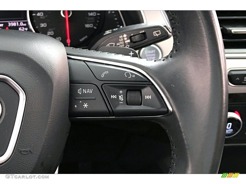 2018 Audi Q7 3.0 TFSI Premium Plus quattro Nougat Brown Steering Wheel Photo #141779123