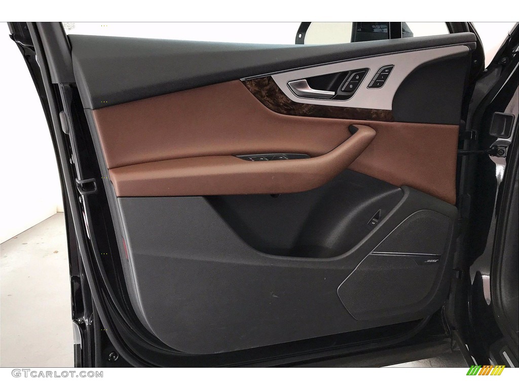 2018 Audi Q7 3.0 TFSI Premium Plus quattro Nougat Brown Door Panel Photo #141779219