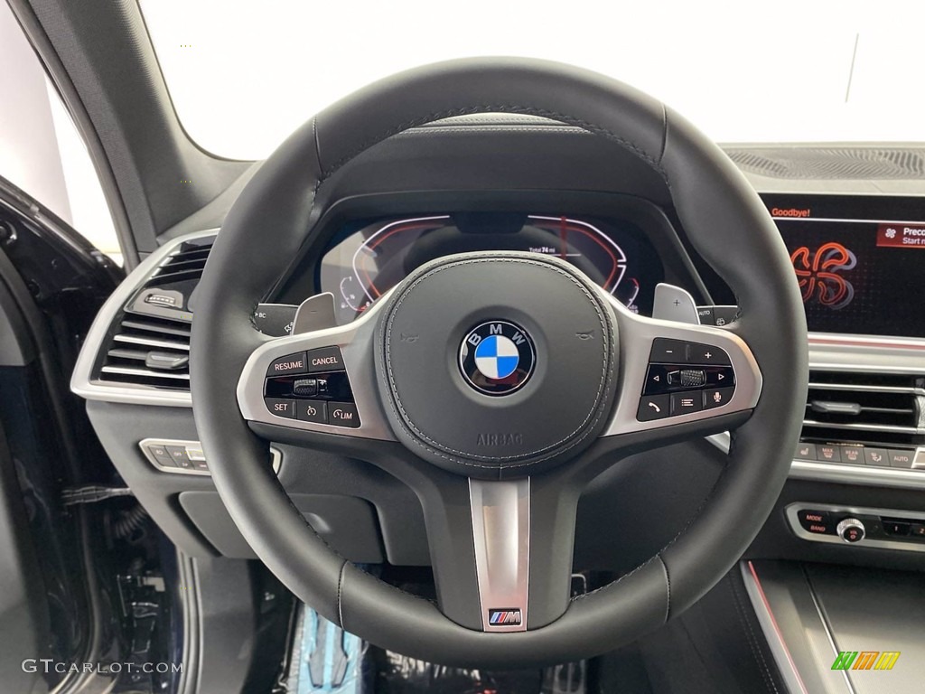 2021 BMW X5 sDrive40i Black Steering Wheel Photo #141779609