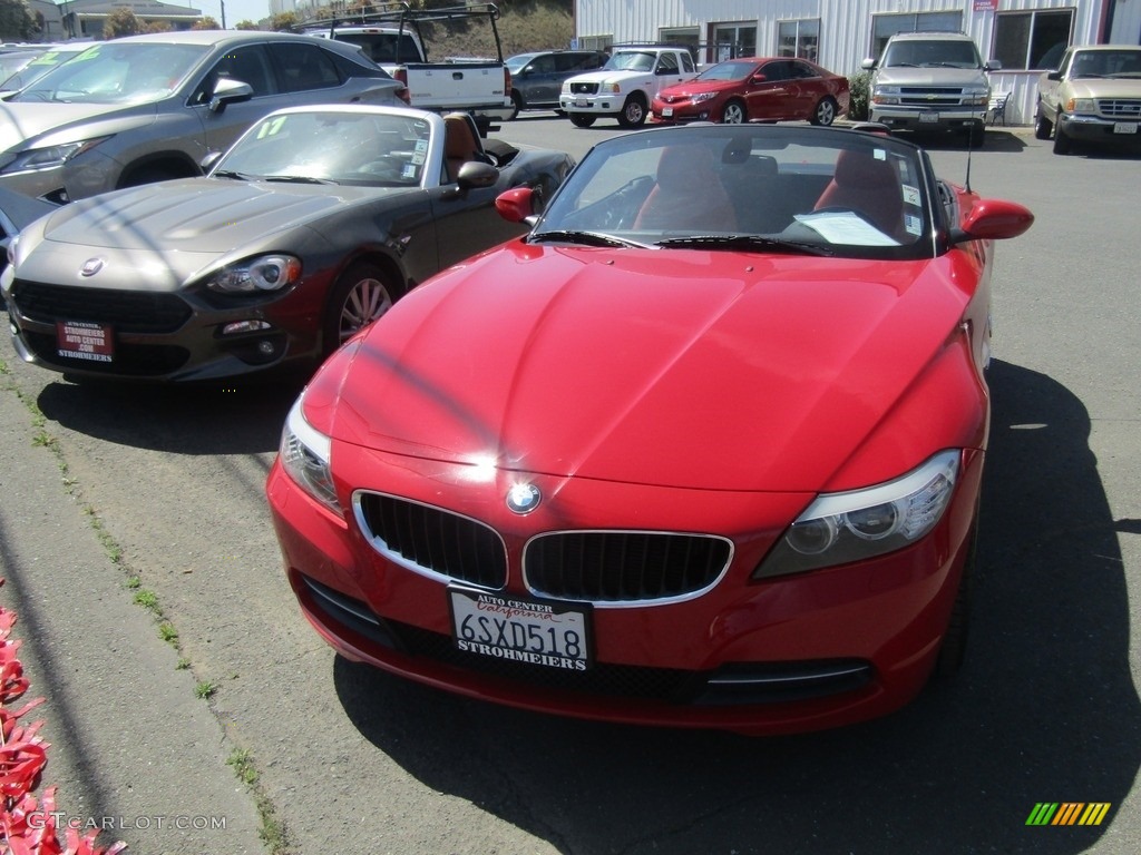 2011 Z4 sDrive30i Roadster - Crimson Red / Coral Red photo #2