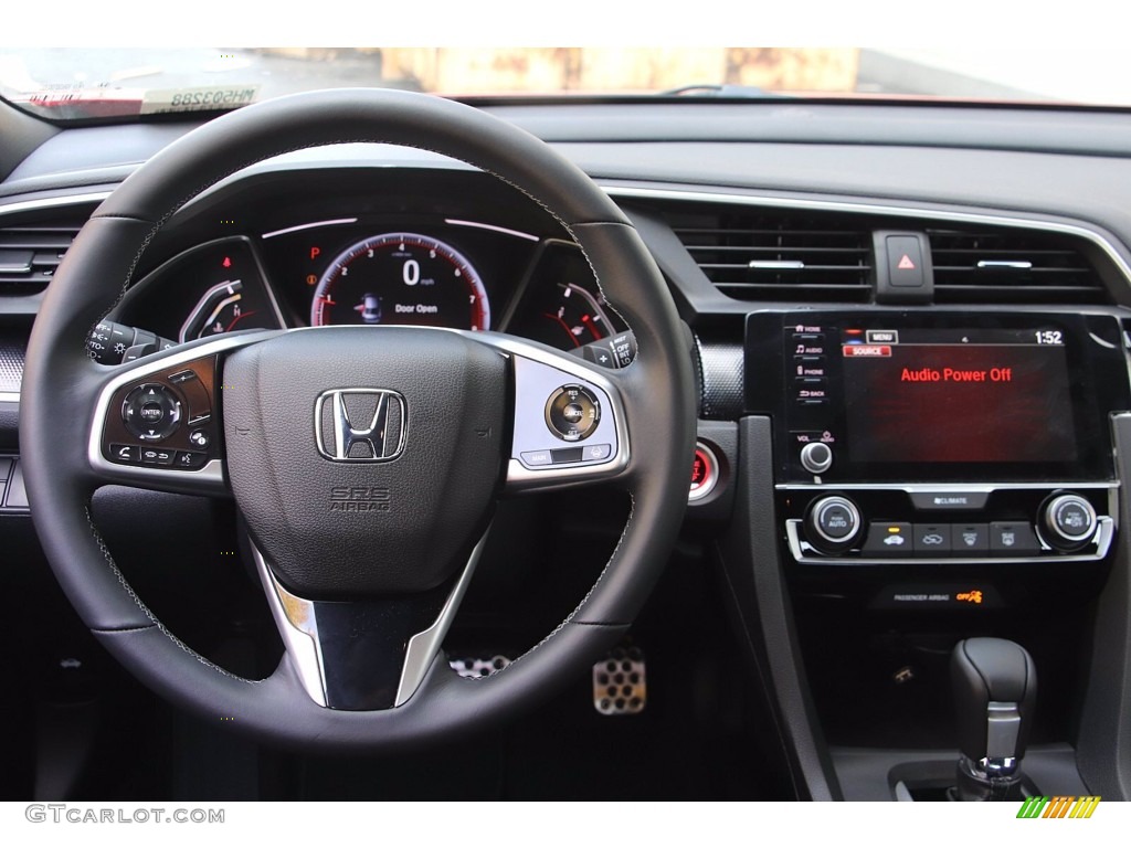 2021 Honda Civic Sport Sedan Black Steering Wheel Photo #141779894
