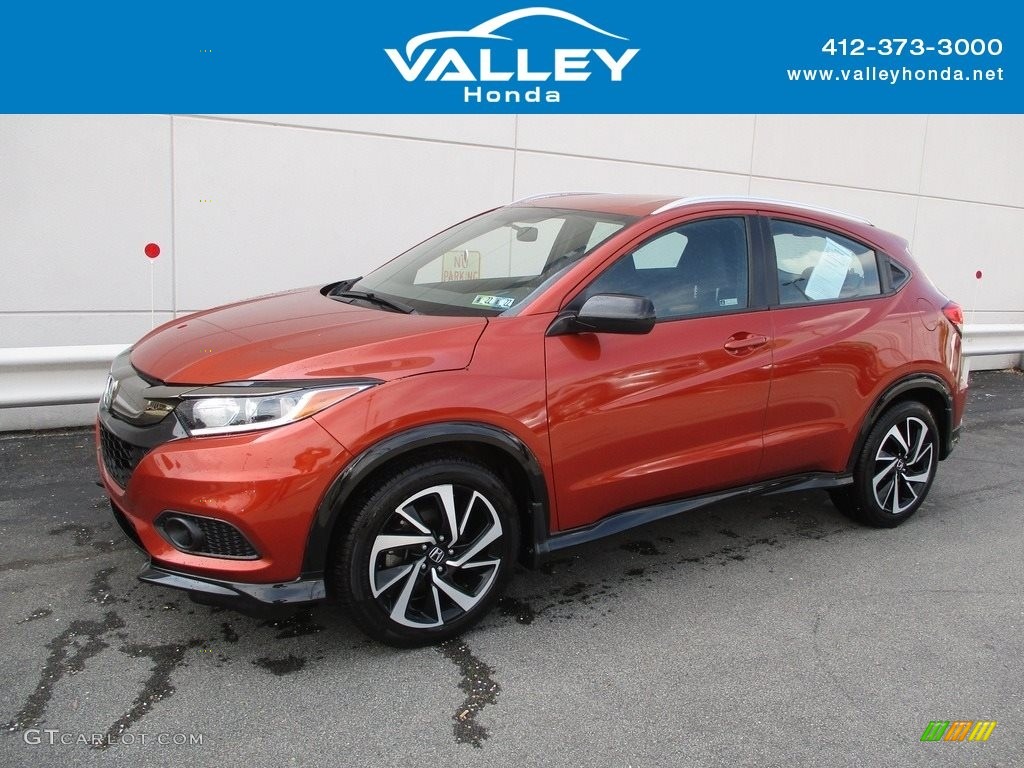 2019 HR-V Sport AWD - Orangeburst Metallic / Black photo #1