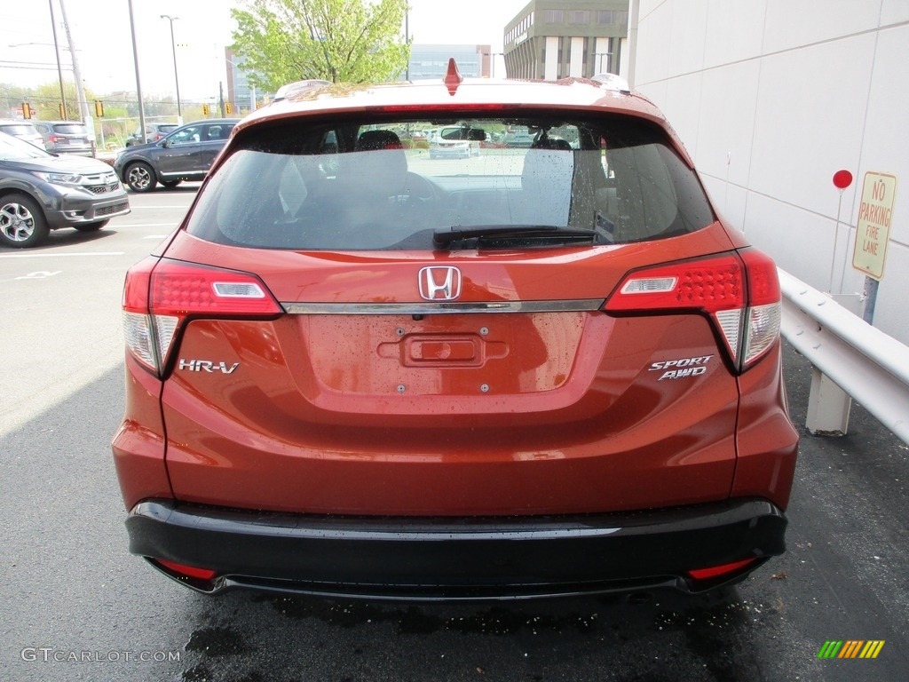 2019 HR-V Sport AWD - Orangeburst Metallic / Black photo #4