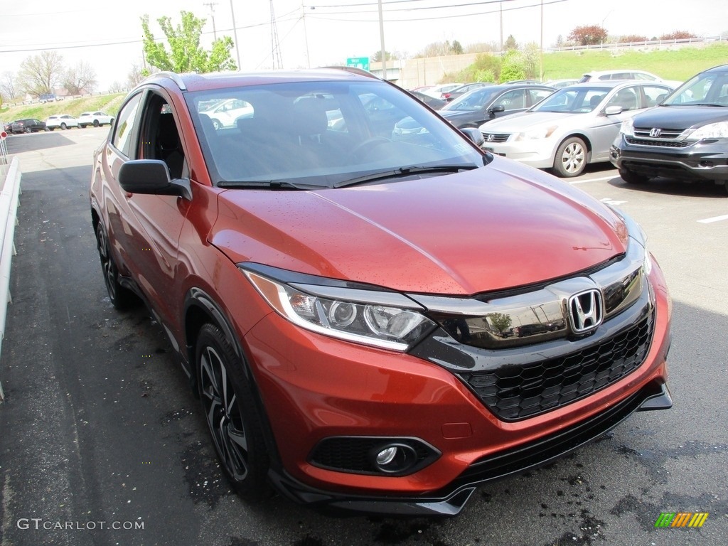 2019 HR-V Sport AWD - Orangeburst Metallic / Black photo #8