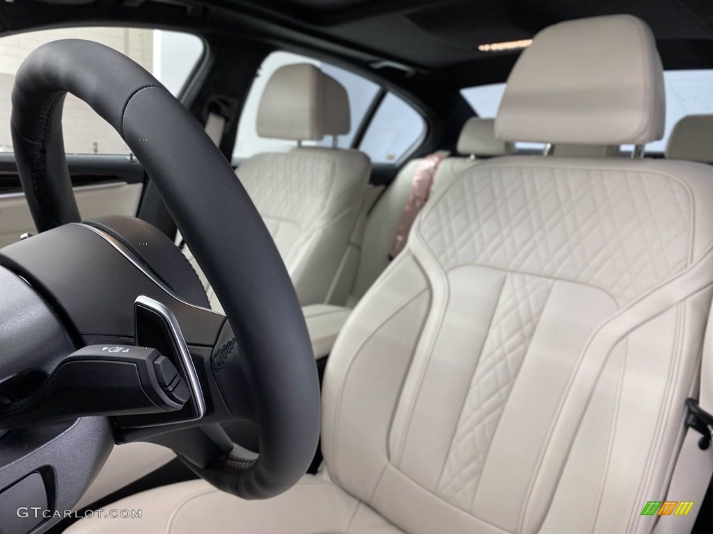 Ivory White Interior 2021 BMW 5 Series M550i xDrive Sedan Photo #141786386