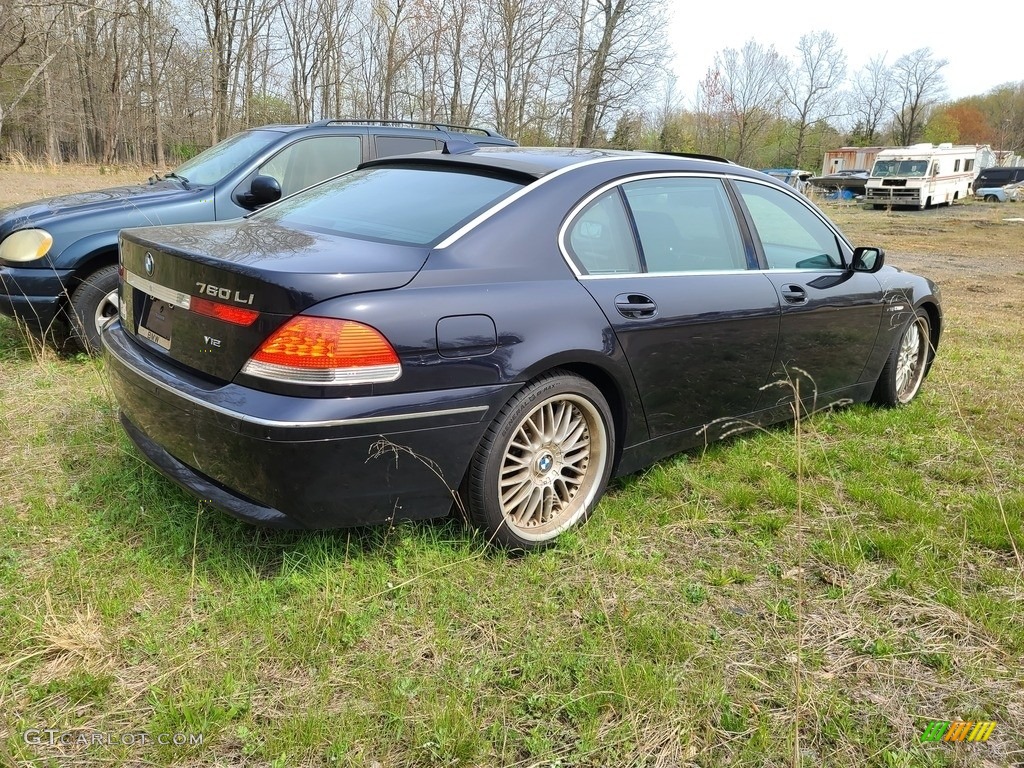 2004 7 Series 760Li Sedan - Orient Blue Metallic / Black/Black photo #2