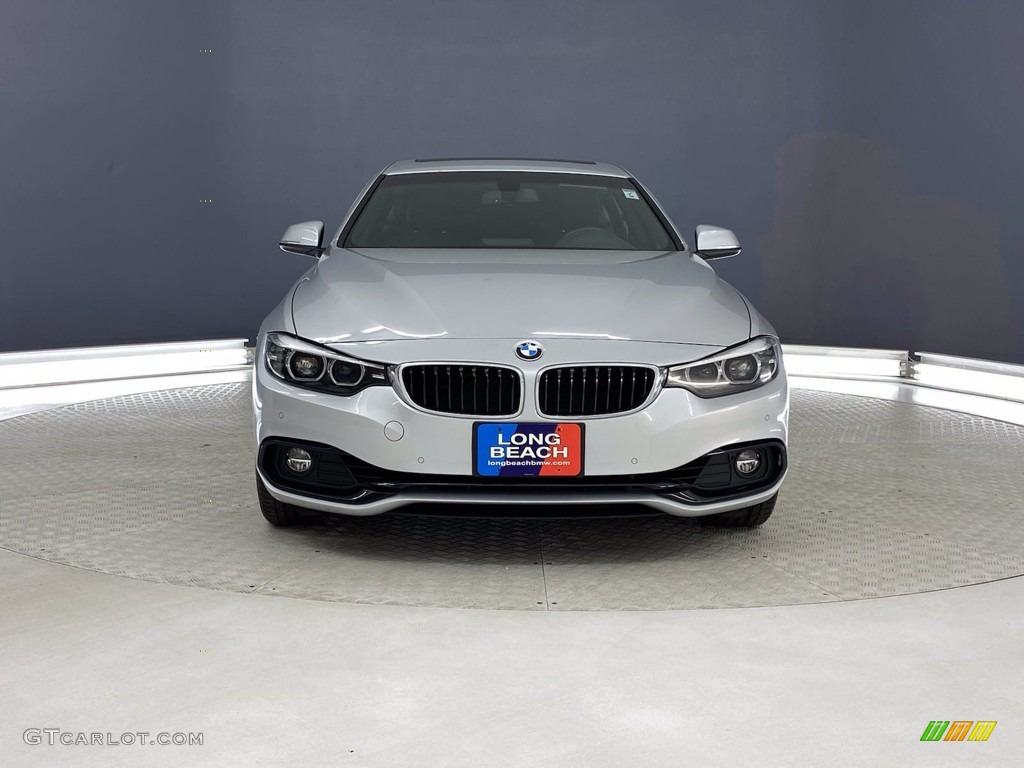 2018 4 Series 430i Gran Coupe - Glacier Silver Metallic / Black photo #2