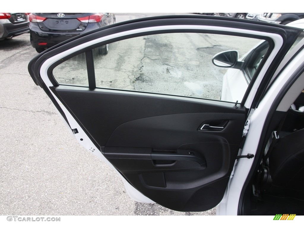 2017 Chevrolet Sonic Premier Sedan Jet Black/Dark Titanium Door Panel Photo #141791094