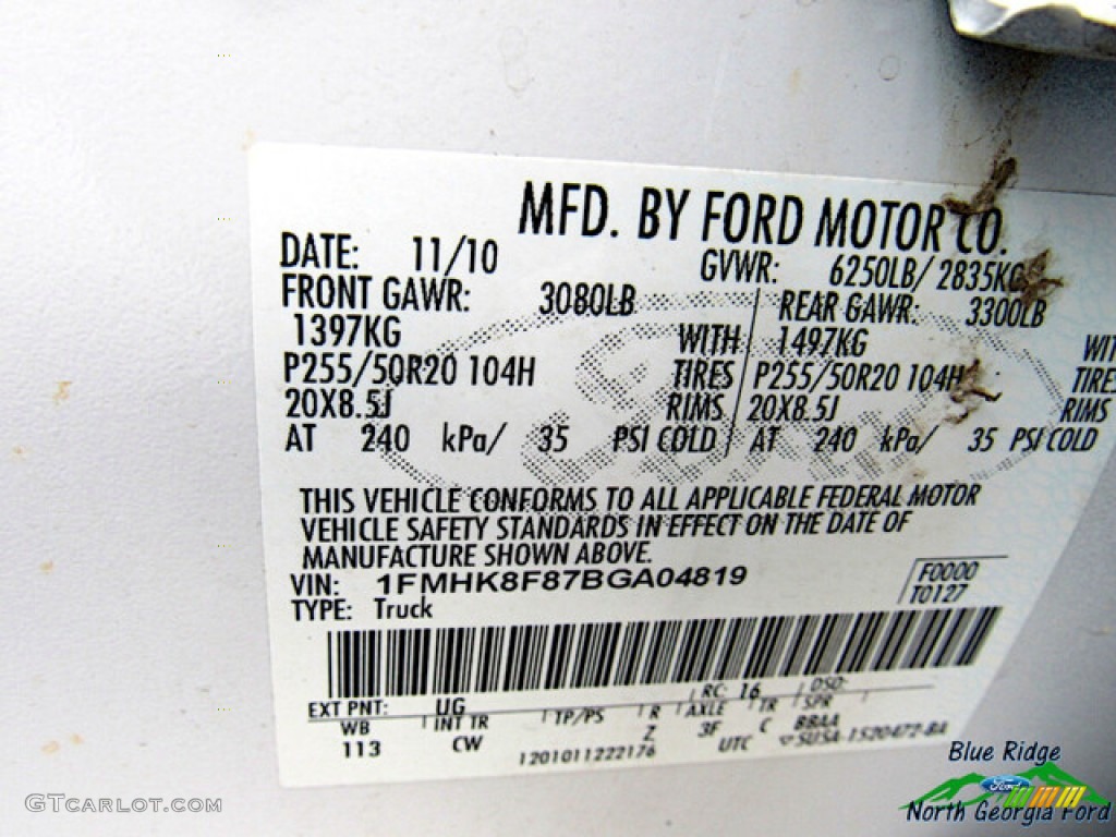 2011 Explorer Limited 4WD - White Platinum Tri-Coat / Charcoal Black photo #23