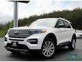 2021 Star White Metallic Tri-Coat Ford Explorer Hybrid Limited 4WD  photo #1