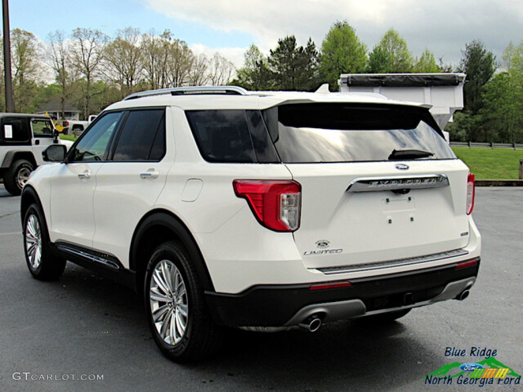 2021 Explorer Hybrid Limited 4WD - Star White Metallic Tri-Coat / Sandstone photo #3