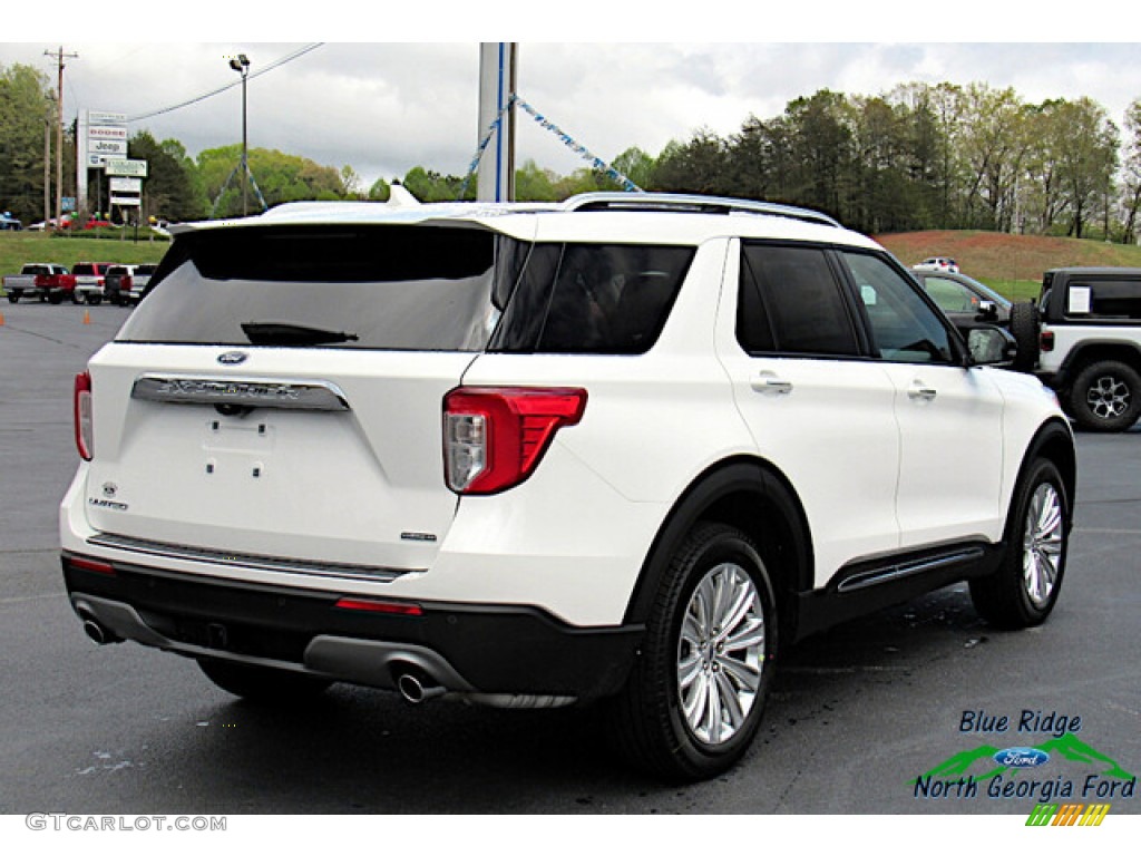 2021 Explorer Hybrid Limited 4WD - Star White Metallic Tri-Coat / Sandstone photo #5