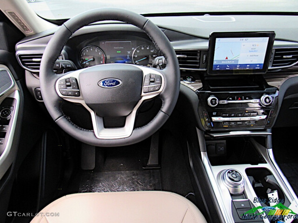 2021 Explorer Hybrid Limited 4WD - Star White Metallic Tri-Coat / Sandstone photo #17