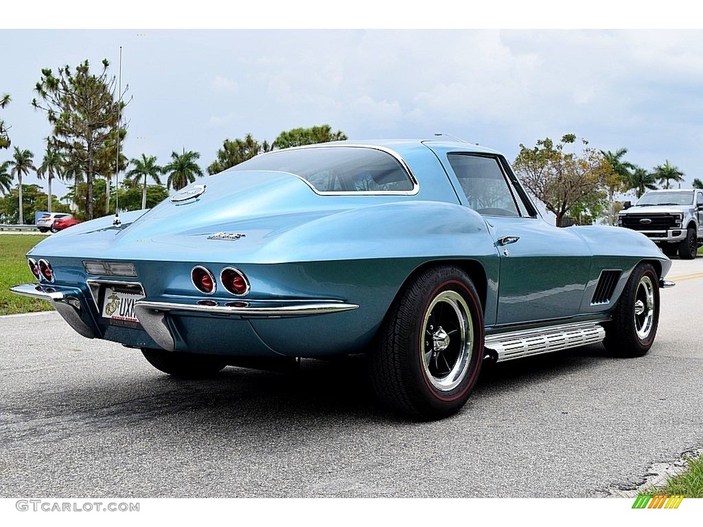 1967 Corvette Coupe - Marina Blue / White/Black photo #4
