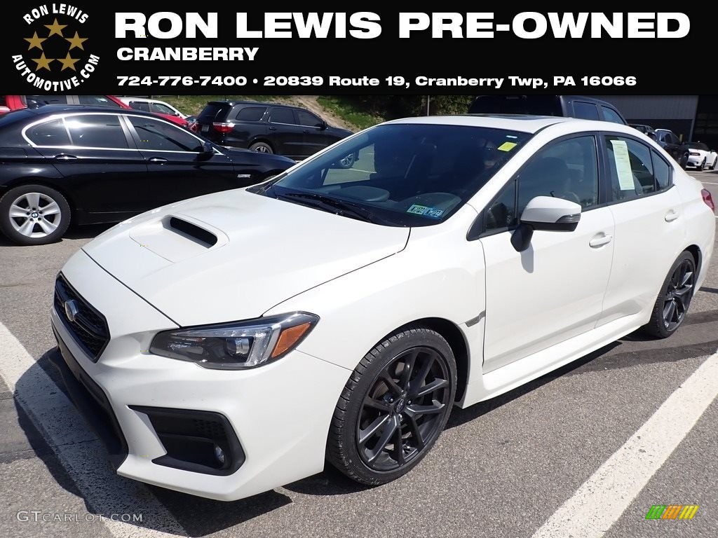 2019 WRX Limited - Crystal White Pearl / Carbon Black photo #1