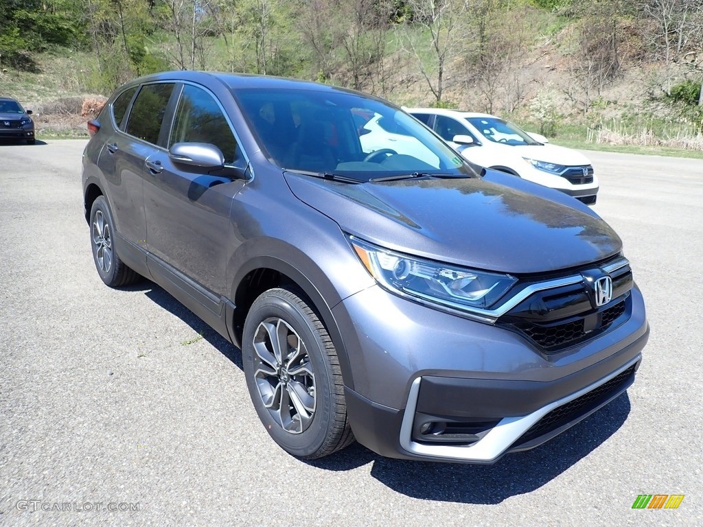 2021 CR-V EX AWD - Modern Steel Metallic / Black photo #6