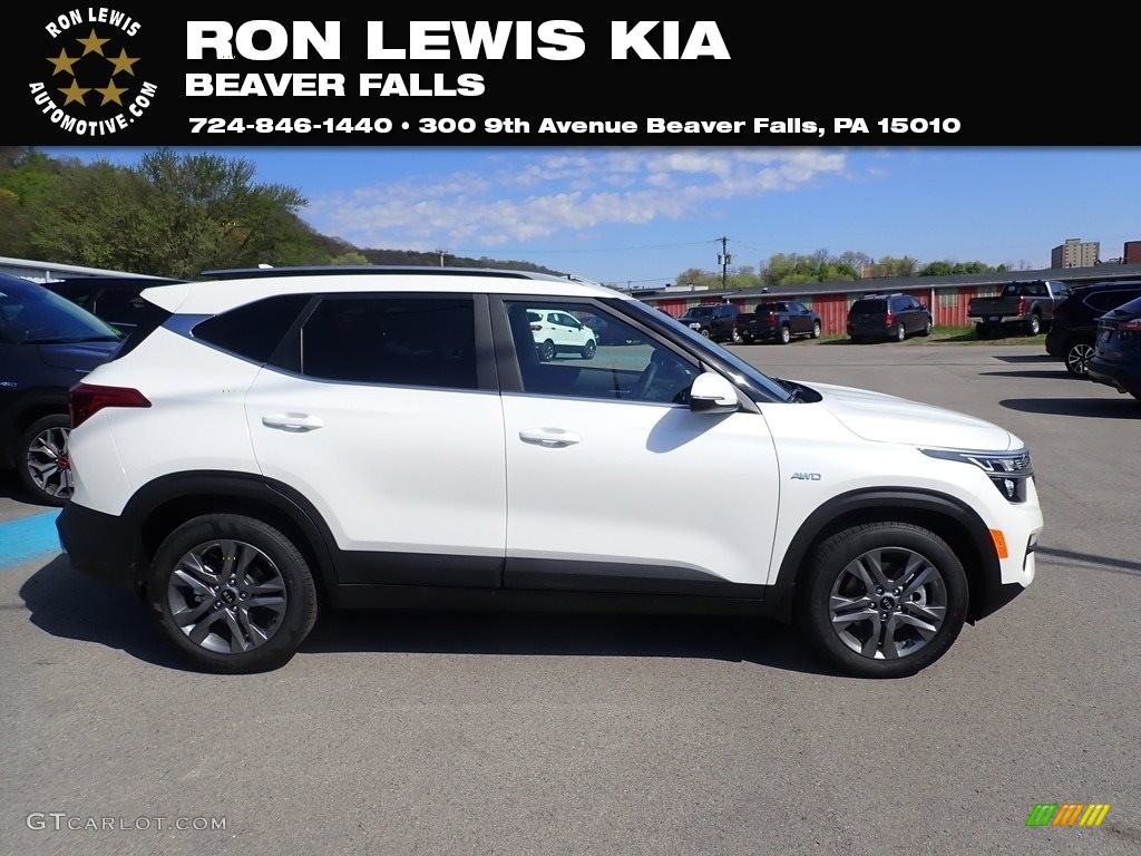 2021 Seltos S AWD - Clear White / Black photo #1