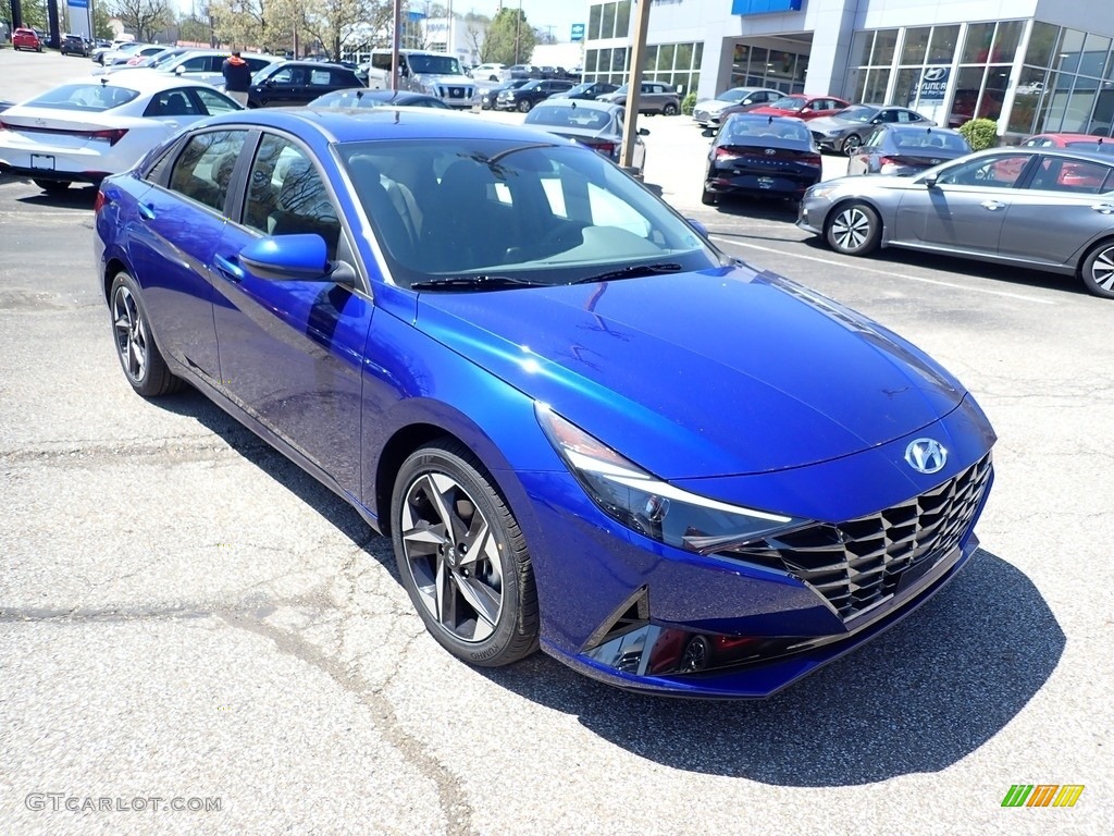 2021 Elantra SEL - Intense Blue / Medium Gray photo #3