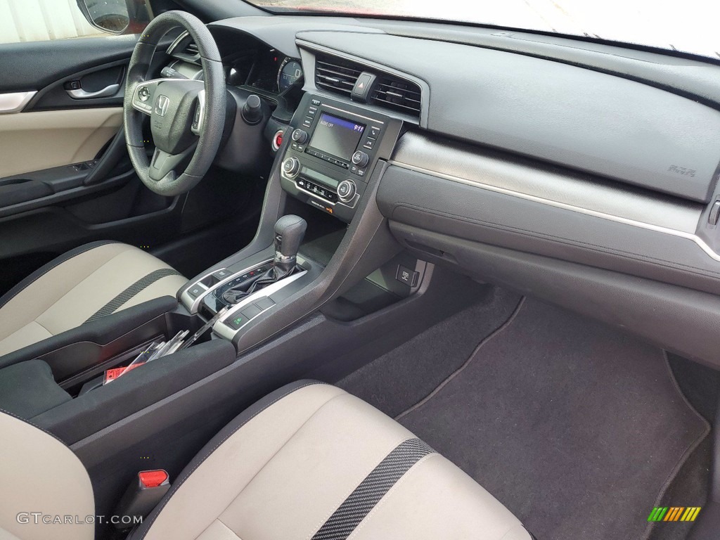 2017 Honda Civic LX-P Coupe Black/Ivory Dashboard Photo #141797117